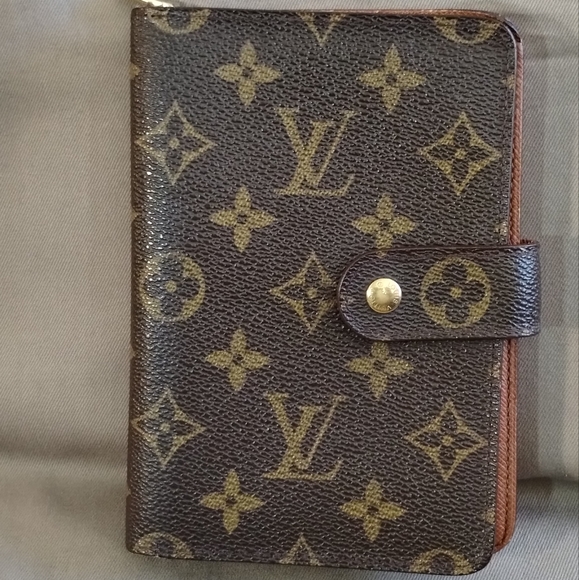 LOUIS VUITTON BROWN LEATHER MONOGRAM WALLET CLUTCH POCKETBOOK ~ AUTHENTIC - Picture 10 of 12